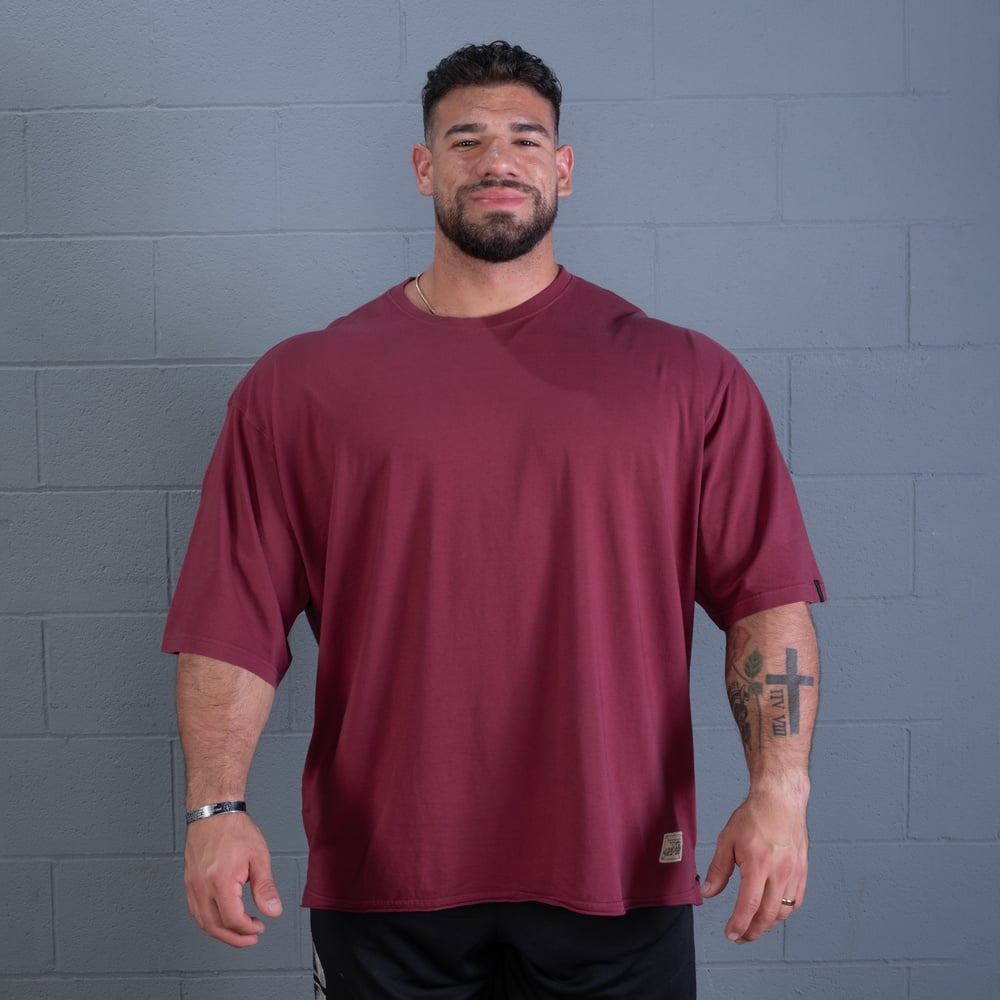 GASP Vintage Iron Tee Washed Maroon
